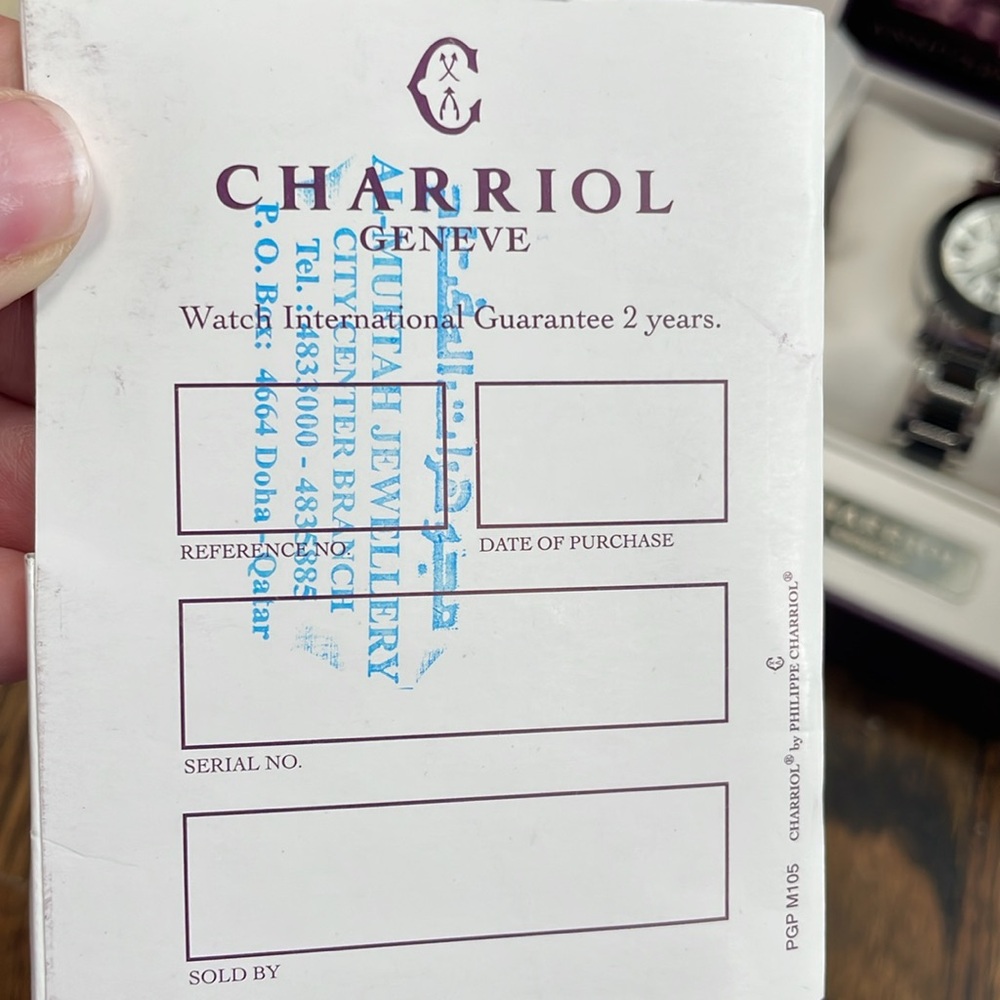 Charriol Black and Silver 25th anniversary unused watch - Picture 3 of 16